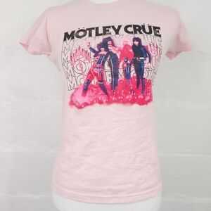 Mötley Crüe Women's Short Sleeve Pink Tee